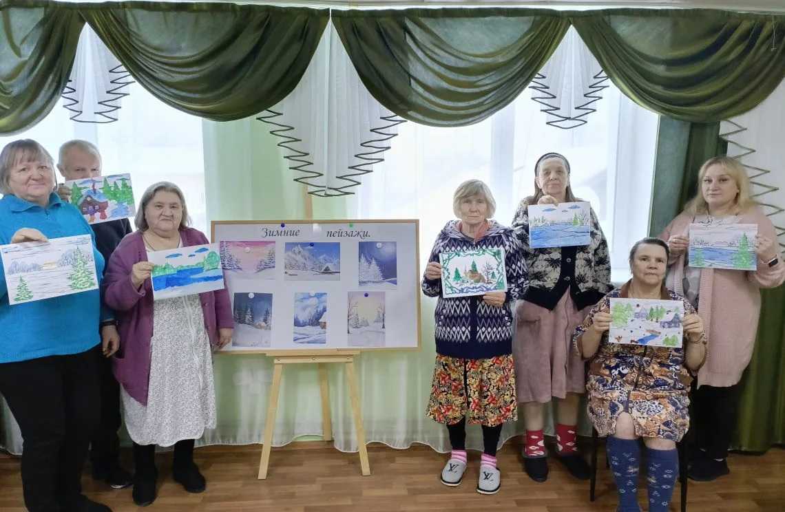 Мастер-класс по рисованию «Зимних пейзажей»