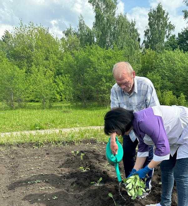 Посильная работа на свежем воздухе.