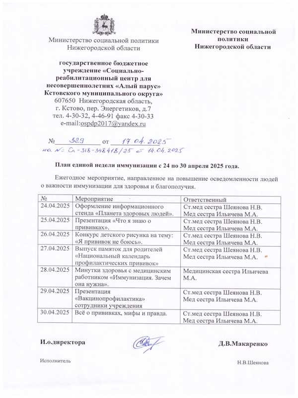 Всемирная неделя иммунизации
