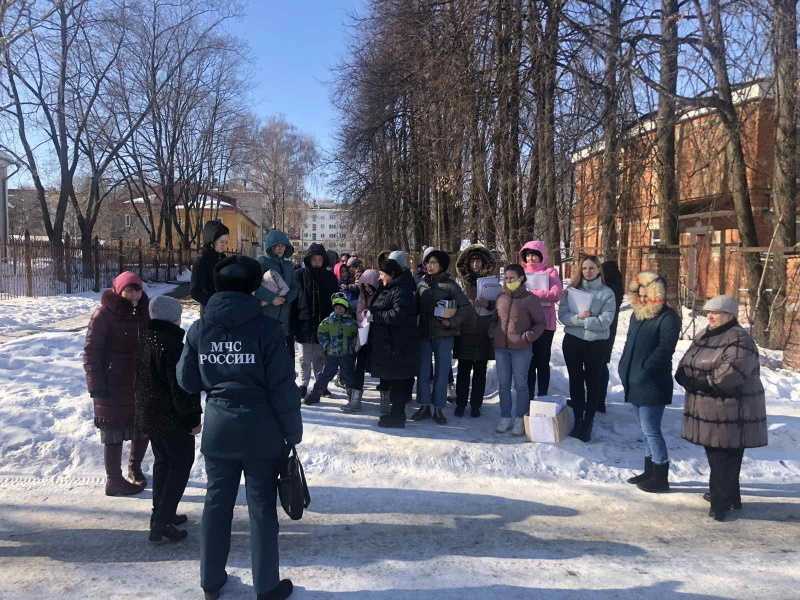 Тренировка по эвакуации в случае возникновения пожара