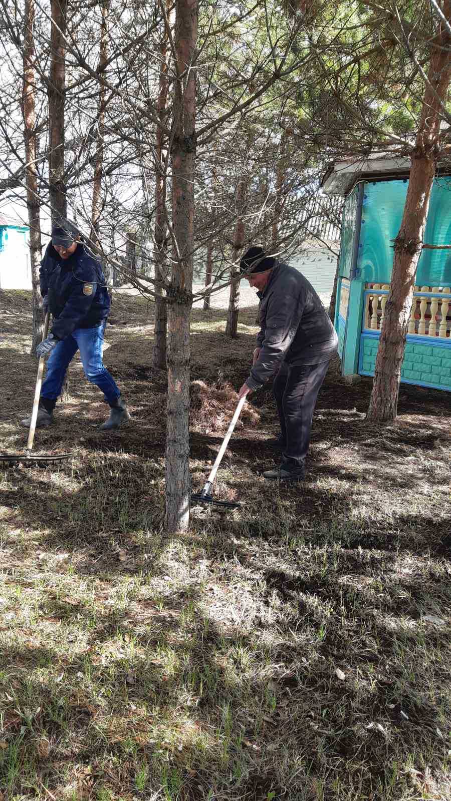 Субботник по благоустройству и санитарной очистки территории учреждения.