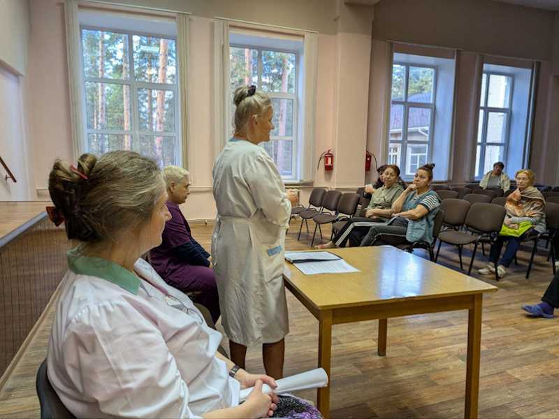 Беседа с отдыхающими