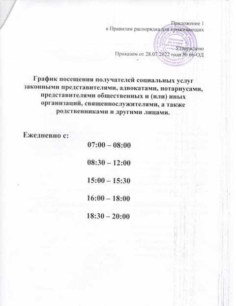 О внесении изменений в Правила распорядка для проживающих 