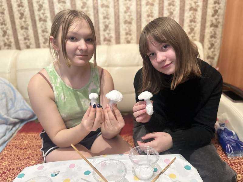 Грибочки из ваты