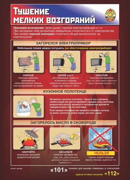 Пожарная безопасность: тушение мелких возгораний