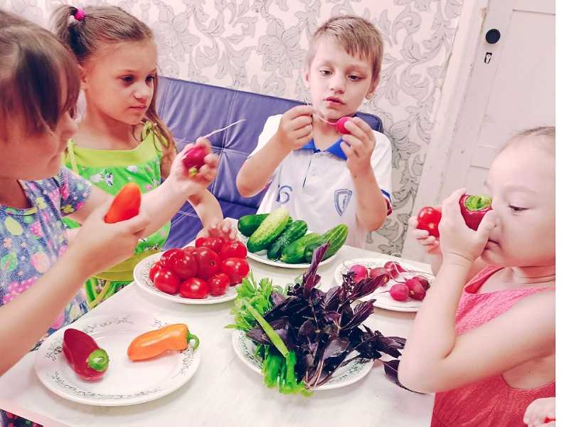 Вкусные и сочные дары лета очутились на столе у ребят