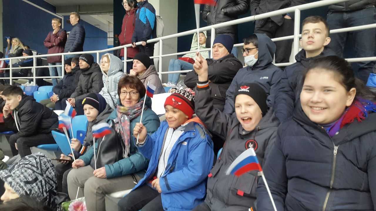 Посетили футбольный матч