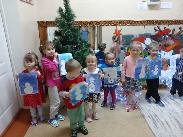 Аппликация «Снеговик»