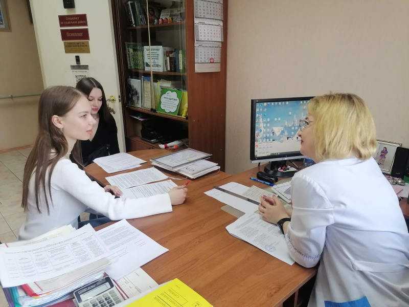Практика студентов в нашем  учреждении!